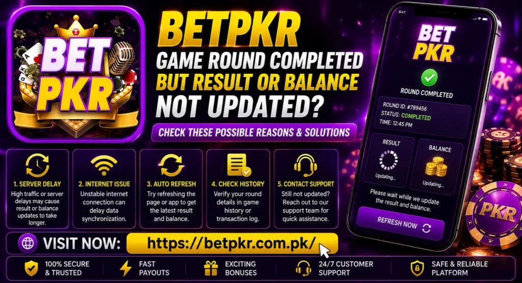 BetPKR Game Round Completed